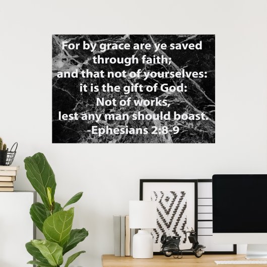 Ephesians 2:8-9 poster (Thuiskantoor)