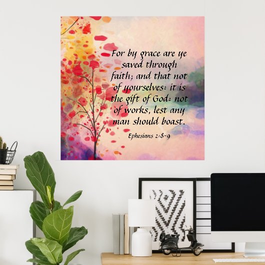 Ephesians 2:8-9 poster (Thuiskantoor)