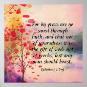 Ephesians 2:8-9 poster (Voorkant)