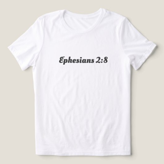 Ephesians 2:8 Bijbeltekst Verse Christelijke Faith Tri-Blend Shirt (Design voorkant)