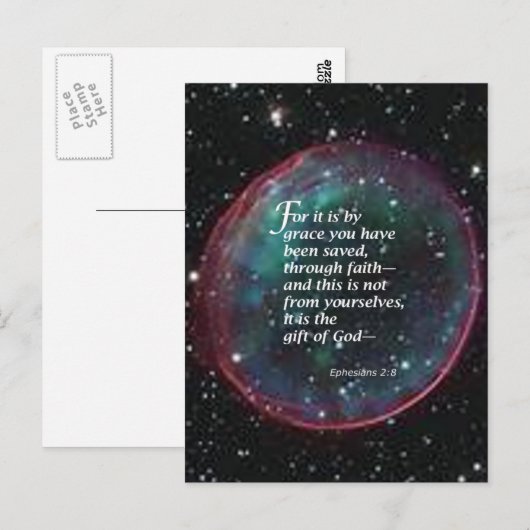 Ephesians 2:8 briefkaart (Voorkant / Achterkant)