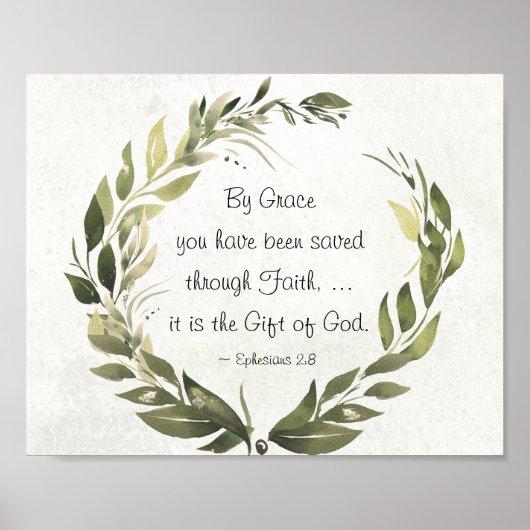 Ephesians 2:8 By Grace you have been saved Poster (Voorkant)