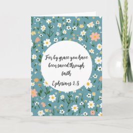 Ephesians 2:8 Christian Greeting Card Kaart