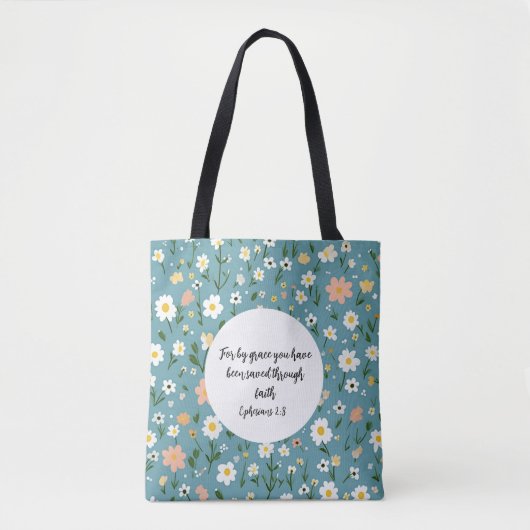 Ephesians 2:8 Christian Tote Bag (Voorkant)