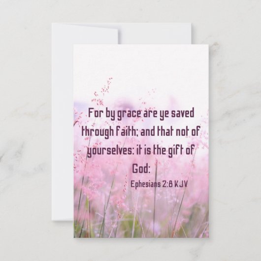Ephesians 2:8 KJV Bijbelscriptie Pic Greeting Kaart (Voorkant)