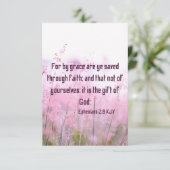 Ephesians 2:8 KJV Bijbelscriptie Pic Greeting Kaart (Staand voorkant)