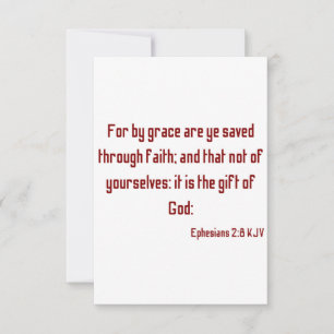 Ephesians 2:8 KJV BijbelscriptWenskaart Kaart