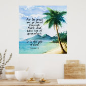 Ephesians 2:8 poster (Keuken)