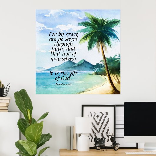 Ephesians 2:8 poster (Thuiskantoor)