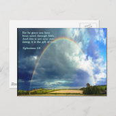 Ephesians 2:8 Regenboog Briefkaart (Voorkant / Achterkant)