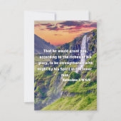 Ephesians 3:16 KJV Bijbel Verse Pic Flat Greeting Kaart (Voorkant)