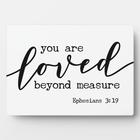 Ephesians 3:19 U bent meer dan maataanduiding Fotoplaat (voorkant)