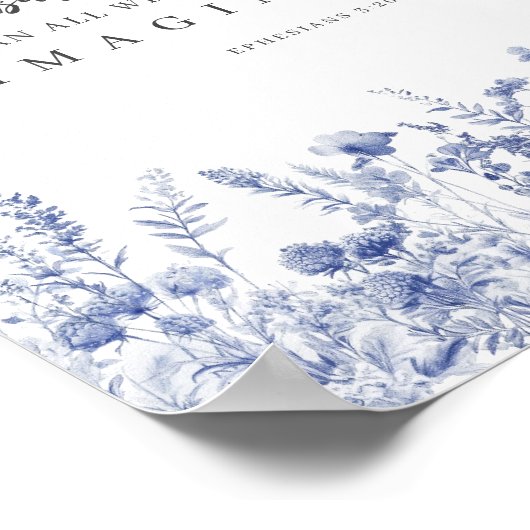 Ephesians 3:20 Chinoiserie Floral Bible Verse  Poster (Hoek)