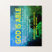 EPHESIANS 3:20 God is in staat om overweldigend BL Legpuzzel (Verticaal)