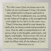 Ephesians 3 Afdrukken Poster (Voorkant)