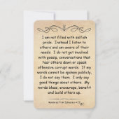 Ephesians 4:29 de briefkaartperkament van de Manus (Voorkant)