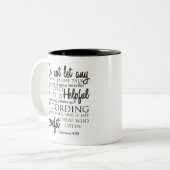 Ephesians 4:29 Typografie Tweekleurige Koffiemok (Voorkant links)