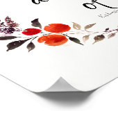 Ephesians 4:2-3 Floral Scripal Wall Art Poster (Hoek)