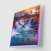 Ephesians 4:2 Christelijk Faith gebed Vierkante Klok (Hoek)