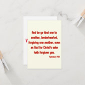 Ephesians 4:32 KJV Bijbel Verse Flat Greeting Kaart (Voorkant / Achterkant in situ)