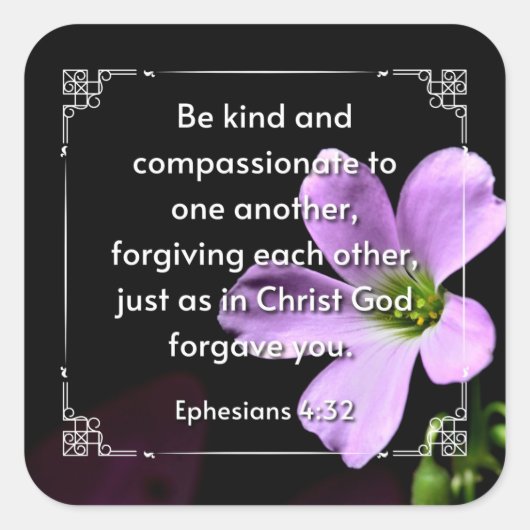 Ephesians 4:32 vierkante sticker (Voorkant)