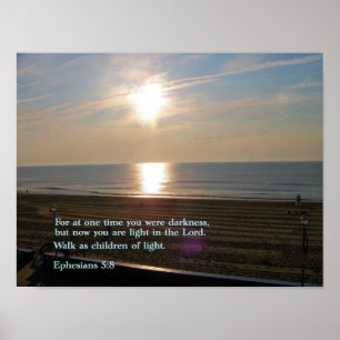 Ephesians 5:8 Sunrise Poster