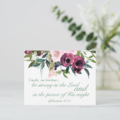 Ephesians 6:10 Bijbelverse Motivatie Briefkaart (Staand voorkant)