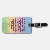 Ephesians 6:18 regenboogbijbel Verse Prayer Bagagelabel (Voorkant horizontaal)