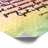 Ephesians 6:18 regenboogbijbel Verse Prayer Poster (Hoek)