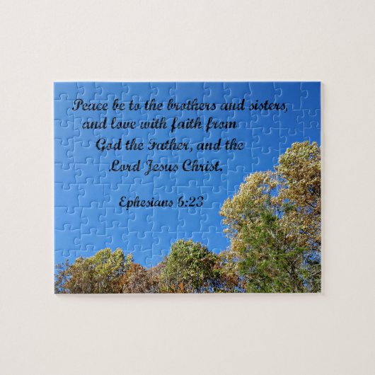 Ephesians 6:23 Vrede voor broers en zussen Legpuzzel (Horizontaal)