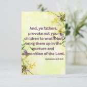Ephesians 6:4 KJV Bijbelscriptie Pic Greeting Kaart (Staand voorkant)