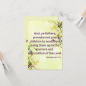 Ephesians 6:4 KJV Bijbelscriptie Pic Greeting Kaart (Voorkant / Achterkant in situ)