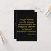 Ephesians 6:4 KJV BijbelscriptWenskaart Kaart (Voorkant / Achterkant in situ)