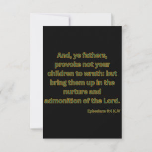 Ephesians 6:4 KJV BijbelscriptWenskaart Kaart