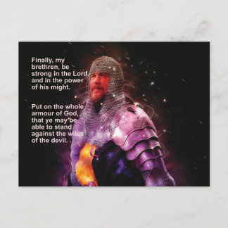 Ephesians 6 Bijbelverse geworpen op de gehele harn Briefkaart