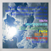 Ephesians Bijbel zet het hele harnas van God op Poster (Voorkant)