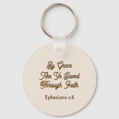 Ephesians By Grace are Ye Saved Scripture  Sleutelhanger (Voorkant)