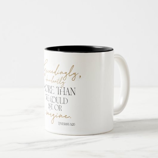 Ephesians Gold en Black Inspirerend koffie Mok (Voorkant rechts)