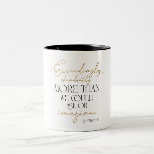 Ephesians Gold en Black Inspirerend koffie Mok (Center)