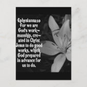 EPHESIËN 2:10 BIBLE SCRIPTURE QUOTE BRIEFKAART (Voorkant)