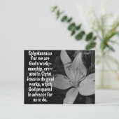 EPHESIËN 2:10 BIBLE SCRIPTURE QUOTE BRIEFKAART (Staand voorkant)