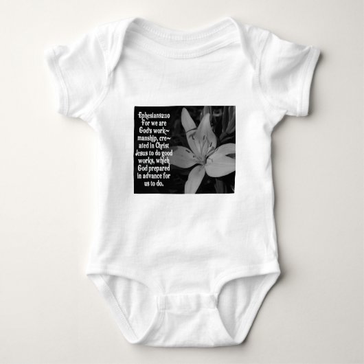EPHESIËN 2:10 BIBLE SCRIPTURE QUOTE ROMPER (Voorkant)
