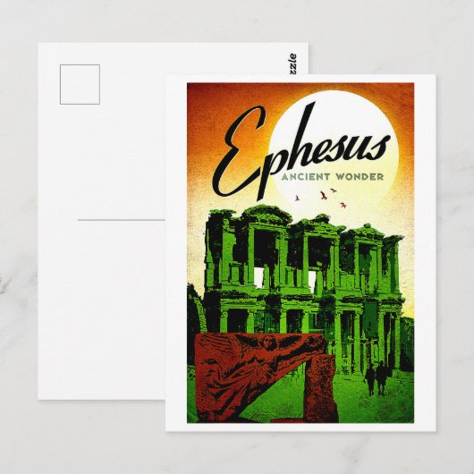 Ephesus, oud wonder, Turkije, oud reizen Briefkaart (Voorkant / Achterkant)