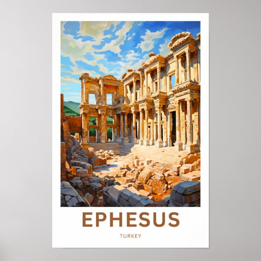 Ephesus Turkije Reisprint Poster (Voorkant)