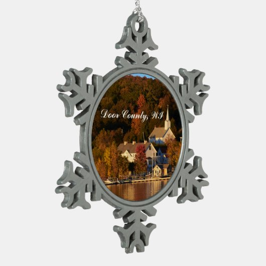 Ephraim, Wisconsin at Sunset Snowflake Ornament (Links)