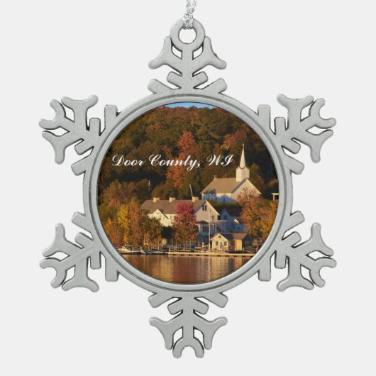 Ephraim, Wisconsin at Sunset Snowflake Ornament (Voorkant)