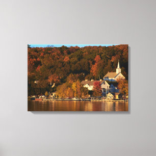 Ephraim, Wisconsin bij Sunset Canvas Gallery Wrap Afdruk