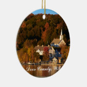 Ephraim, Wisconsin bij Sunset Keramisch Ornament (Rechts)