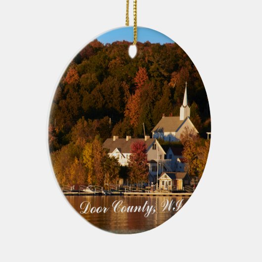 Ephraim, Wisconsin bij Sunset Keramisch Ornament (Rechts)