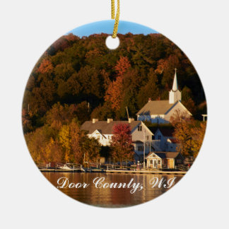 Ephraim, Wisconsin bij Sunset Keramisch Ornament